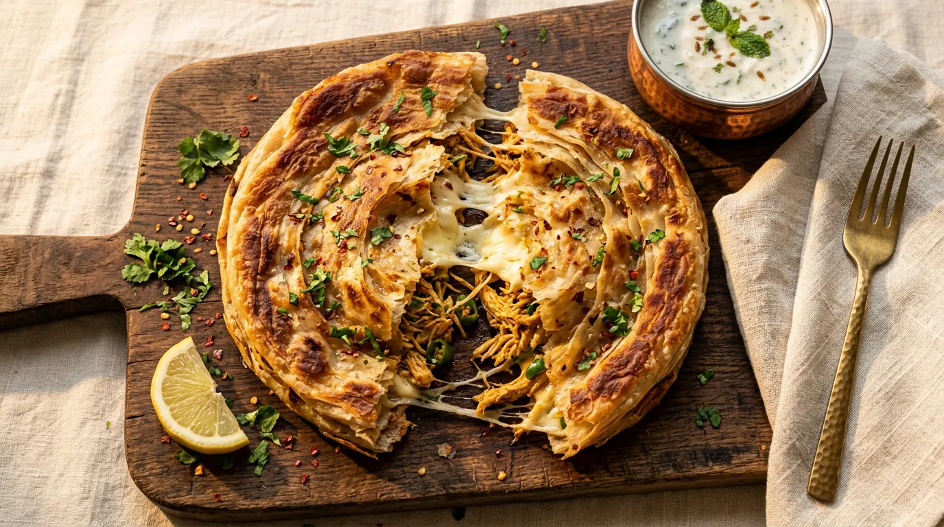 Chicken Cheese Paratha